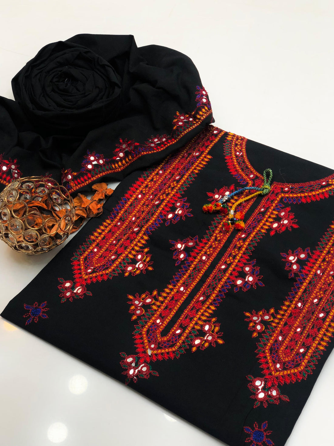 Aari Balochi Embroidered 2-Piece Summer Cotton Dress