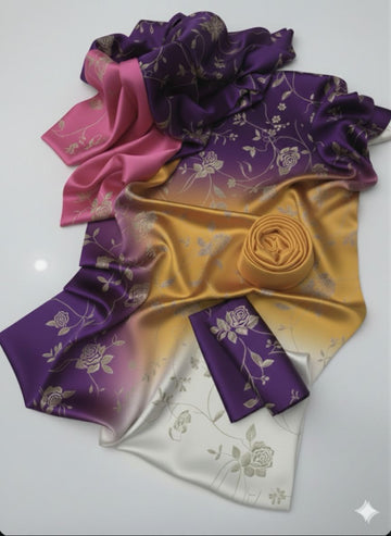 ✨ New Collection – Elegant 3PC Shamoze Silk Digital Print Suit 👗