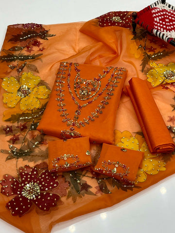 New Collection – Luxury Handwork Organza 3PC Dress ✨